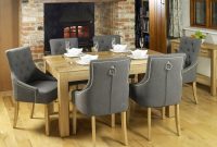 Mobel Solid Oak Furniture Medium Dining Table and Six Luxury Chairs Solid oak dining room furniture