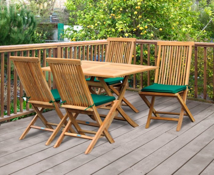 Foldable outdoor patio furniture set